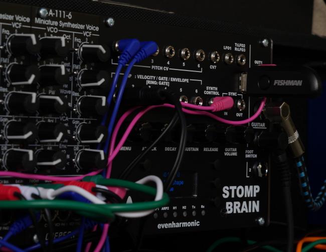 Stomp Brain with Fishman TriplePlay receiver.